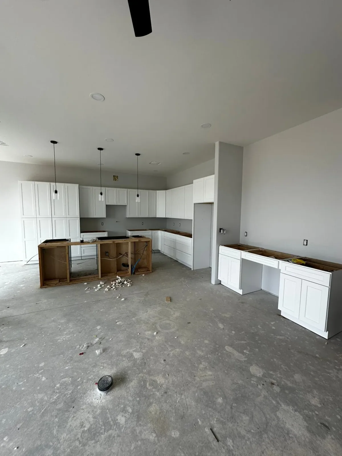 Kitchen cabinet installation in progress by Ramos Cabinetry and Construction in Scottsdale, AZ