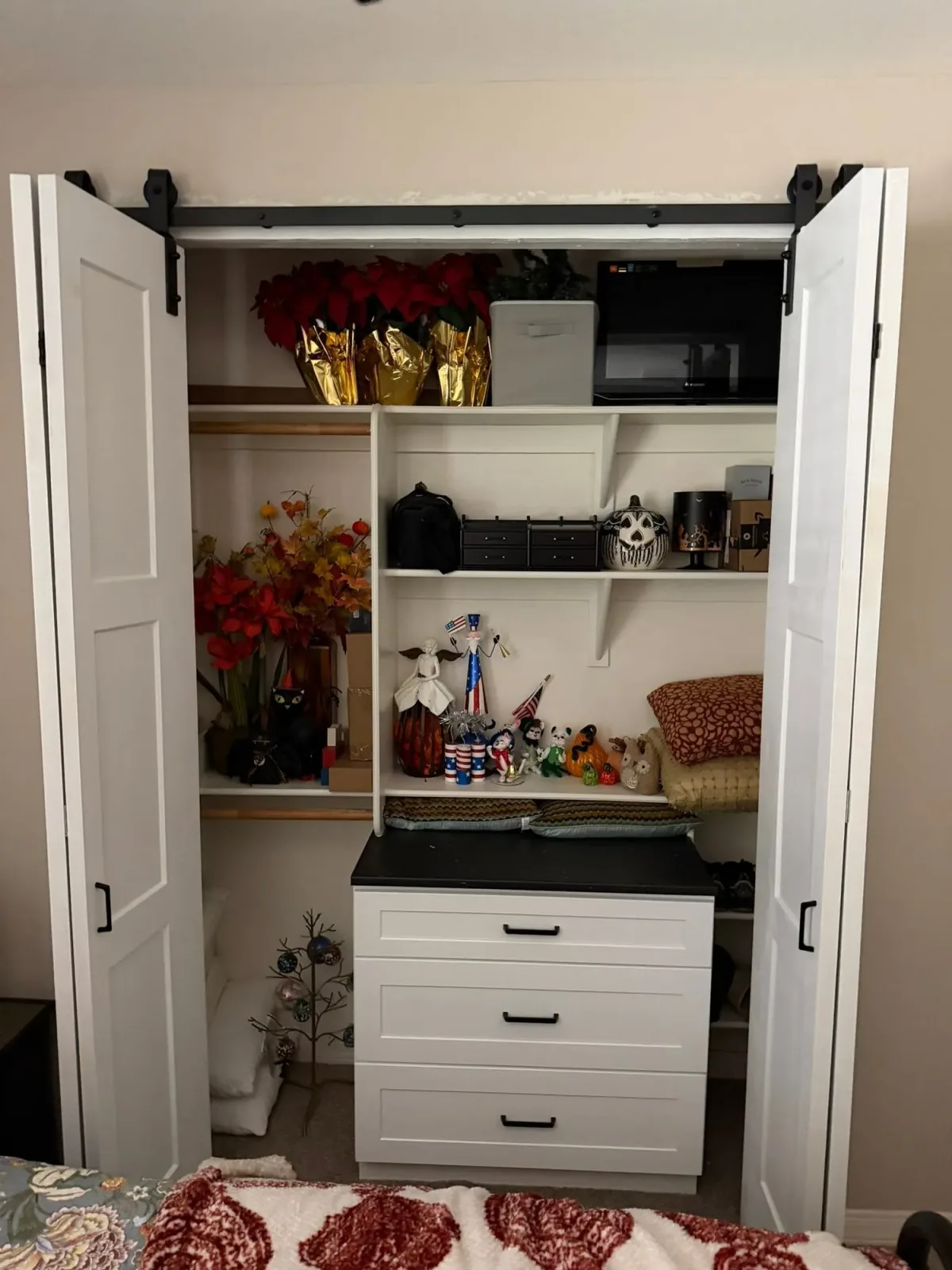 Closet built in storage and cabinet drawers by Ramos Cabinetry and Construction in Chandler, AZ