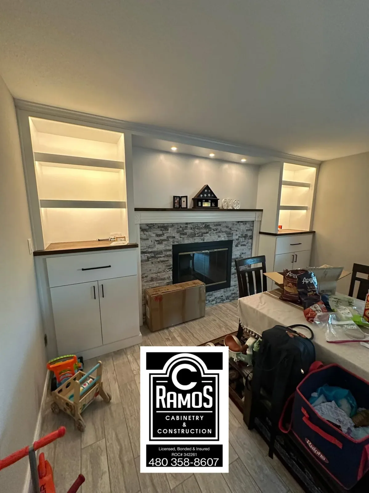 Custom kitchen cabinet build and remodel by Ramos Cabinetry and Construction in Chandler, AZ